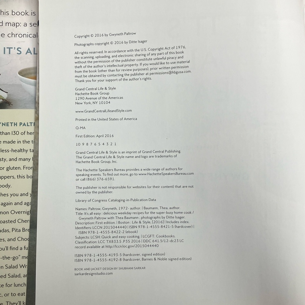 It's All Easy by Gwyneth Paltrow - hardcover cookbook - Picture 7 of 16